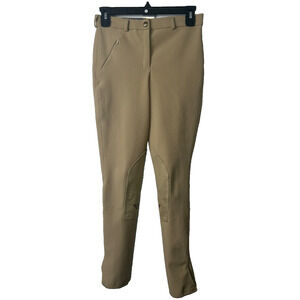 TuffRider Breeches Womens 28 Tan Equestrian Pants Horseback Riding Knee Patch C2